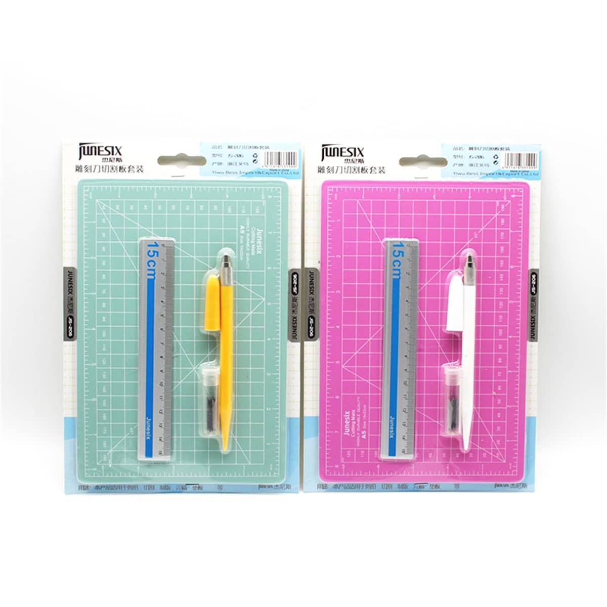 

3pcs Random Ruler & Carving Knife & Pad Set, Multicolor