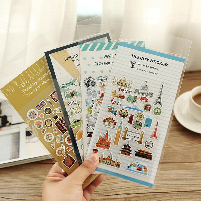 

2sheets Mixed Pattern Random Sticker, Multicolor