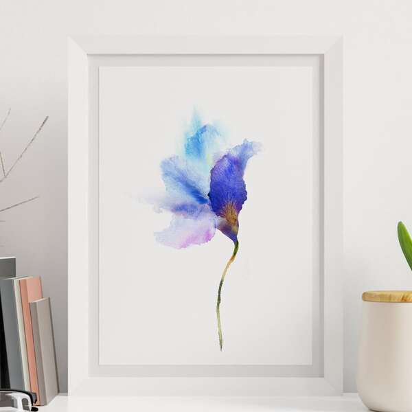

Flower Print Unframed Painting, Multicolor