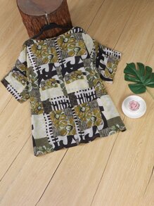 Mulvari 大碼印花V領襯衫 - 彩色 - 查看 2