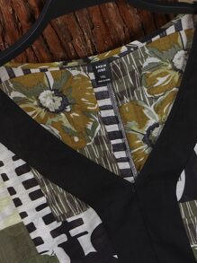 Mulvari 大碼印花V領襯衫 - 彩色 - 查看 3