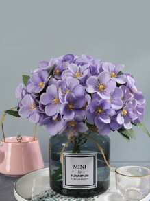 1bundle Artificial Begonia Flower - Mauve Purple - View 1