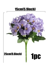 1bundle Artificial Begonia Flower - Mauve Purple - View 2