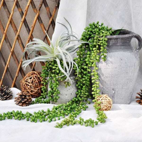 

1pc Artificial Teardrop Succulent Plant, Green