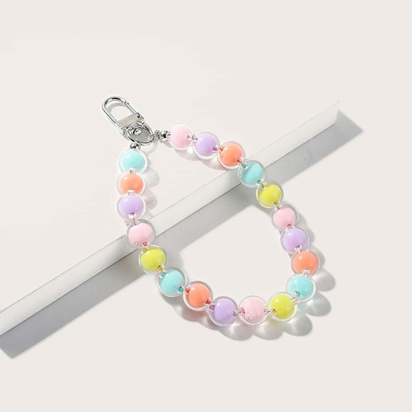 

Colorblock Beaded Bag Charm, Multicolor