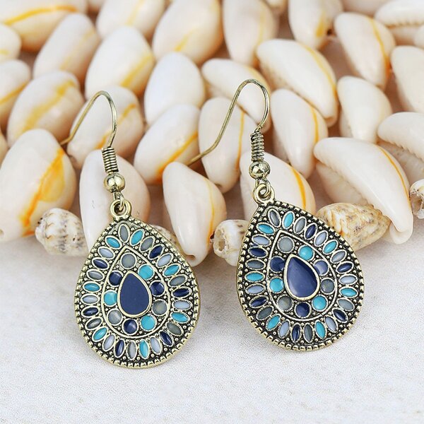 

Water-drop Earrings, Multicolor