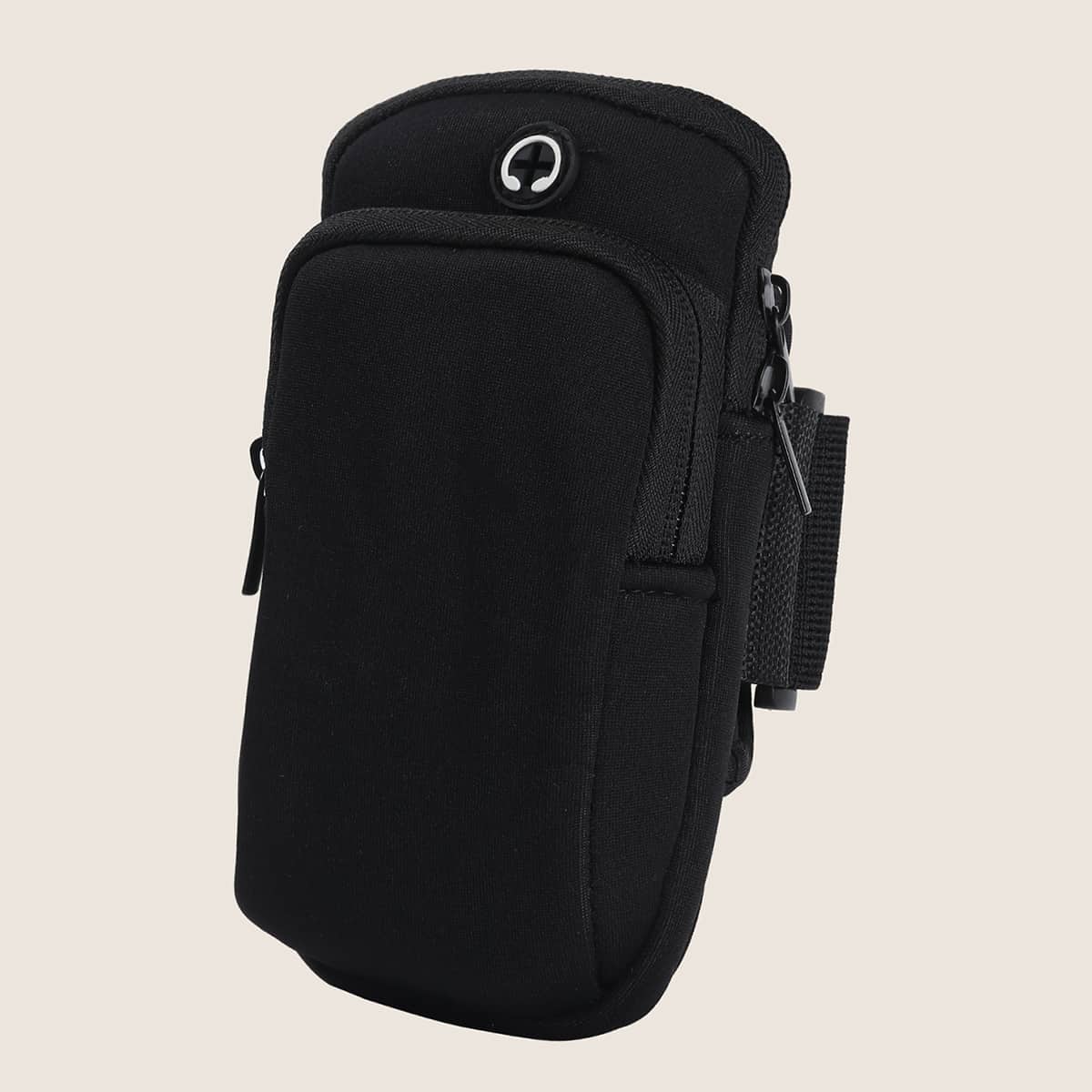 

1pc Outdoor Sport Phone Arm Bag, Black