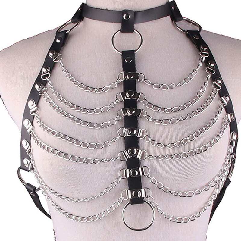 

Chain Decor Body Harness, Black