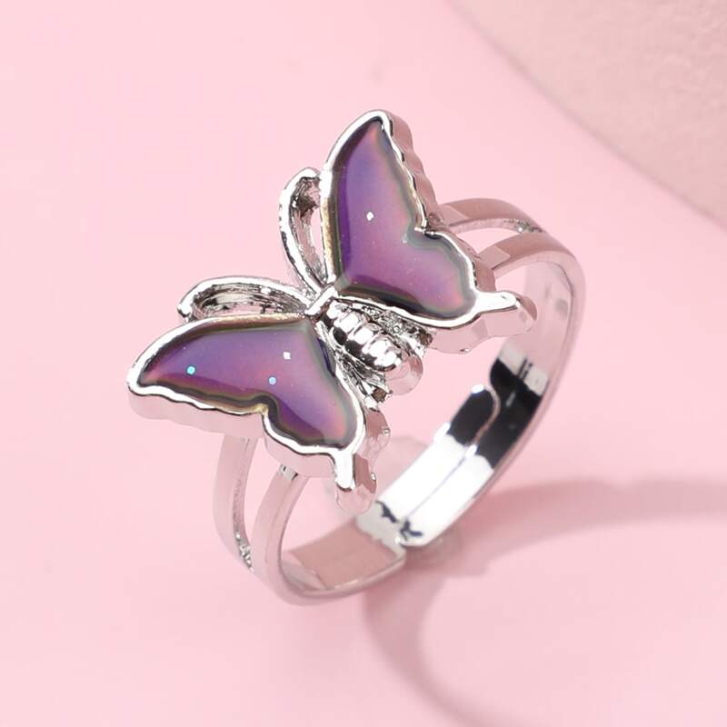 

Butterfly Decor Ring, Violet purple