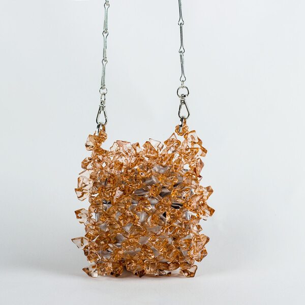 

Mini Clear Crossbody Bag, Champagne