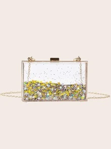 Clear Confetti Decor Box Bag