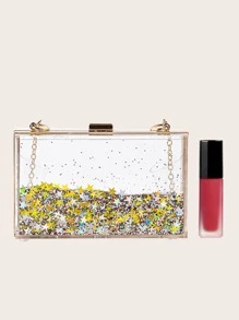 Clear Confetti Decor Box Bag