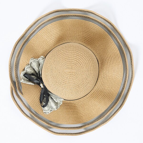 

Bow Knot Decor Hat, Khaki