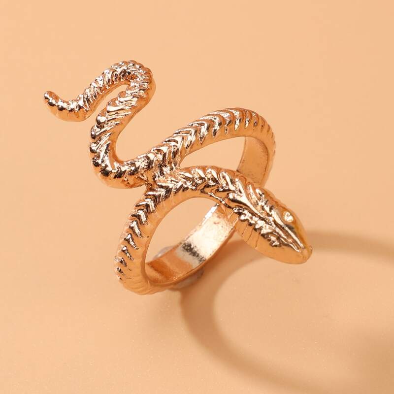 

Serpentine Design Ring, Gold