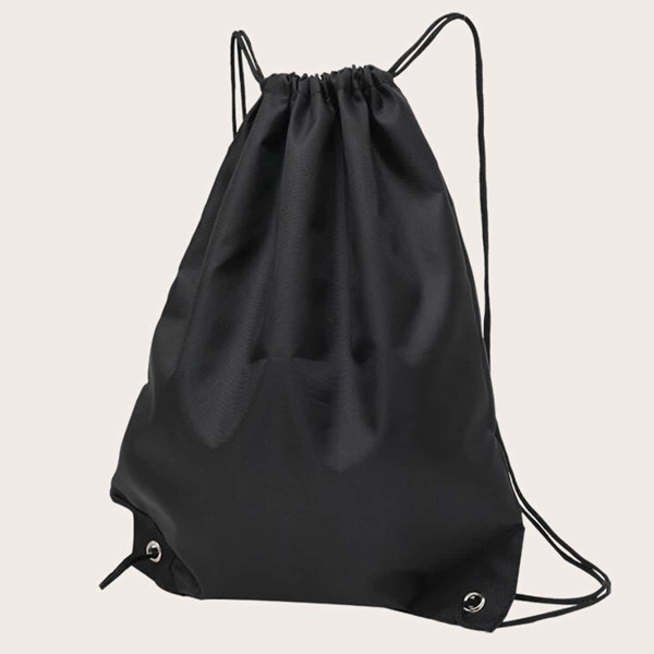 

Men Minimalist Drawstring Backpack, Black