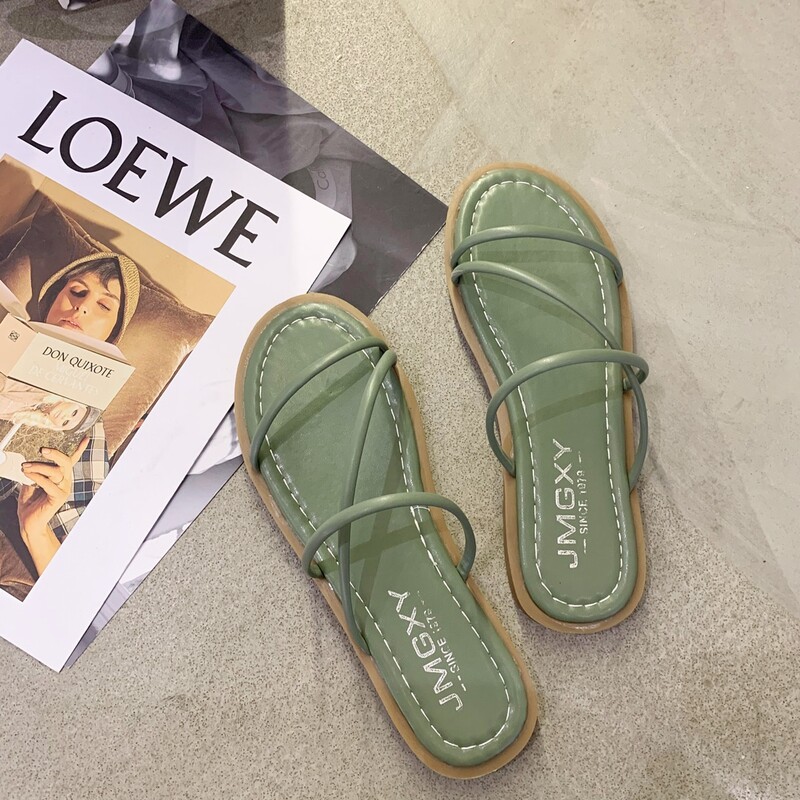 

Minimalist Slide Sandals, Green