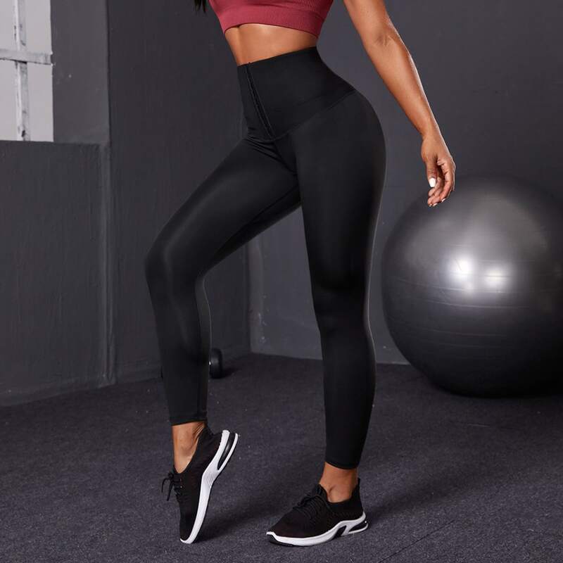 

Corset Waist Sports Leggings, Black