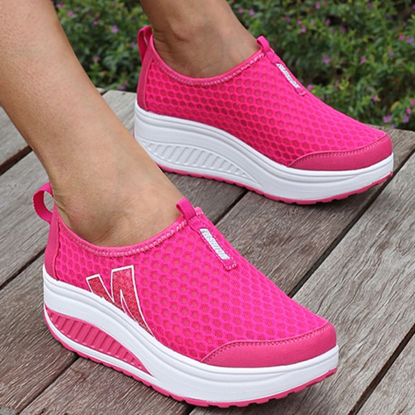 

Letter Graphic Slip-On Sneakers, Hot pink