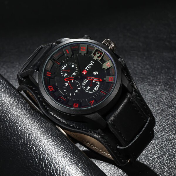 

Men Triple Dial Date Quartz Watch