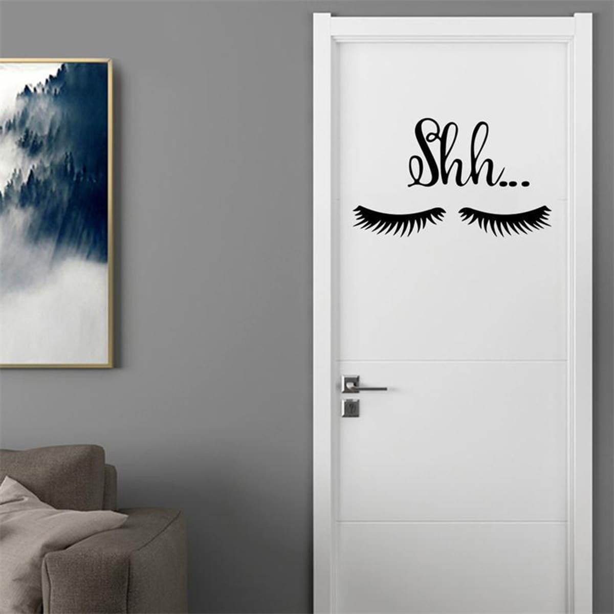

Eyelash Graphic Wall Sticker, Black