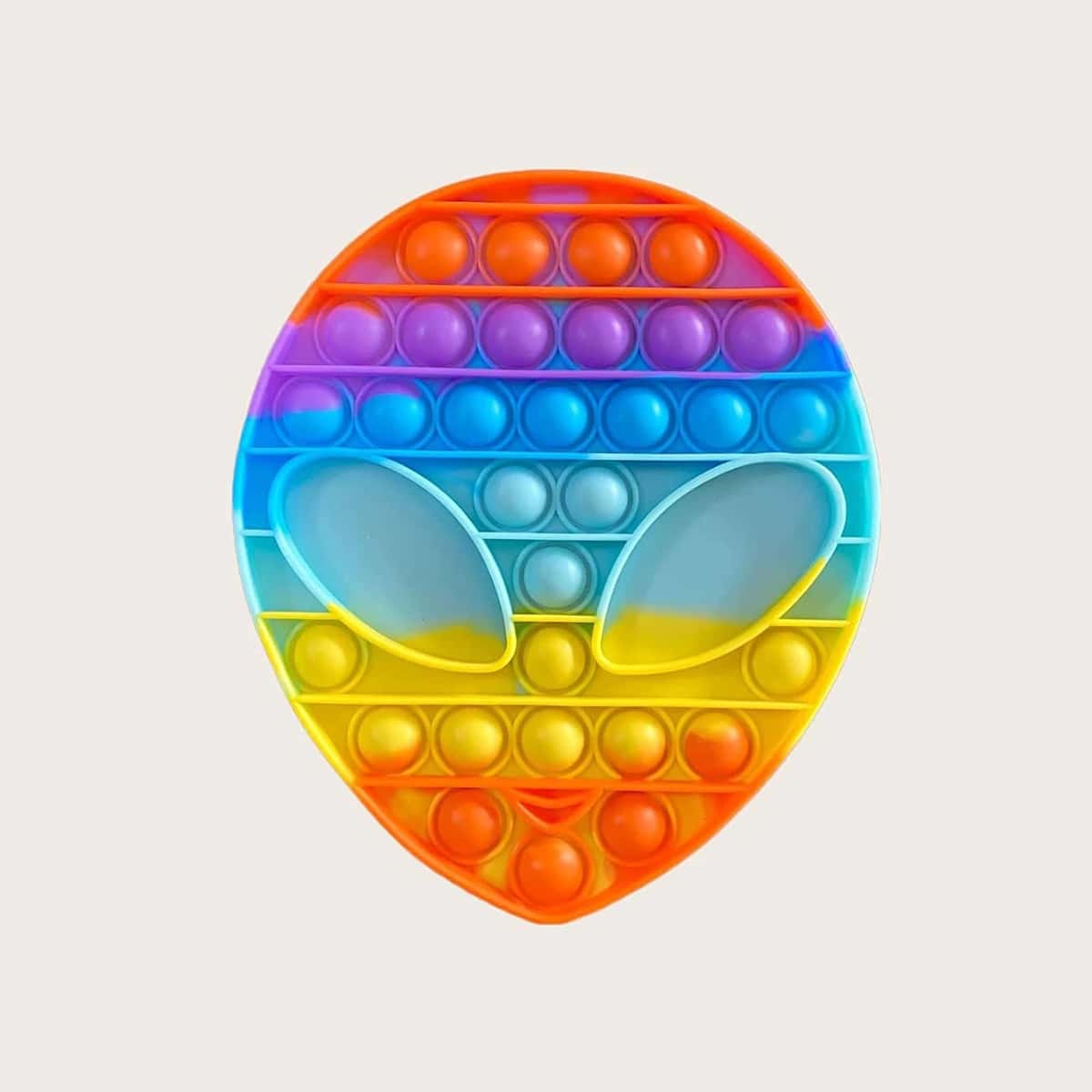 

1pc Alien Shaped Push Bubble Toy, Multicolor