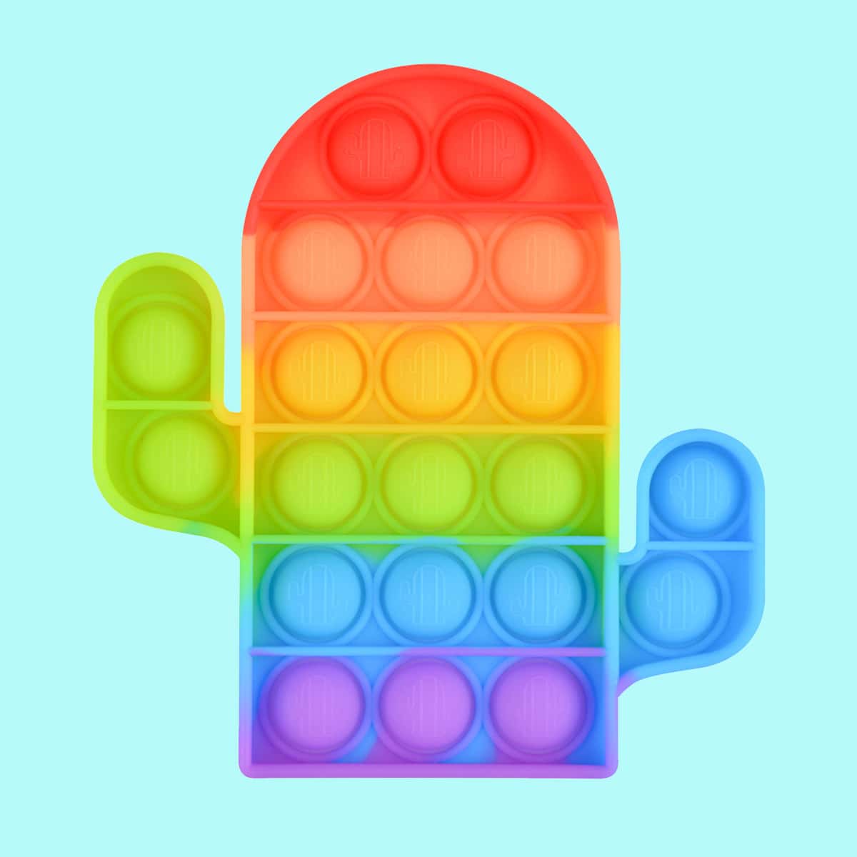 

Cactus Shaped Push Bubble Toy, Multicolor
