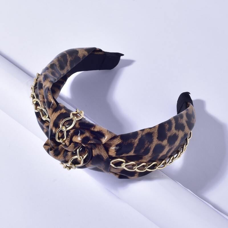 

Leopard Chain Decor Headband, Multicolor