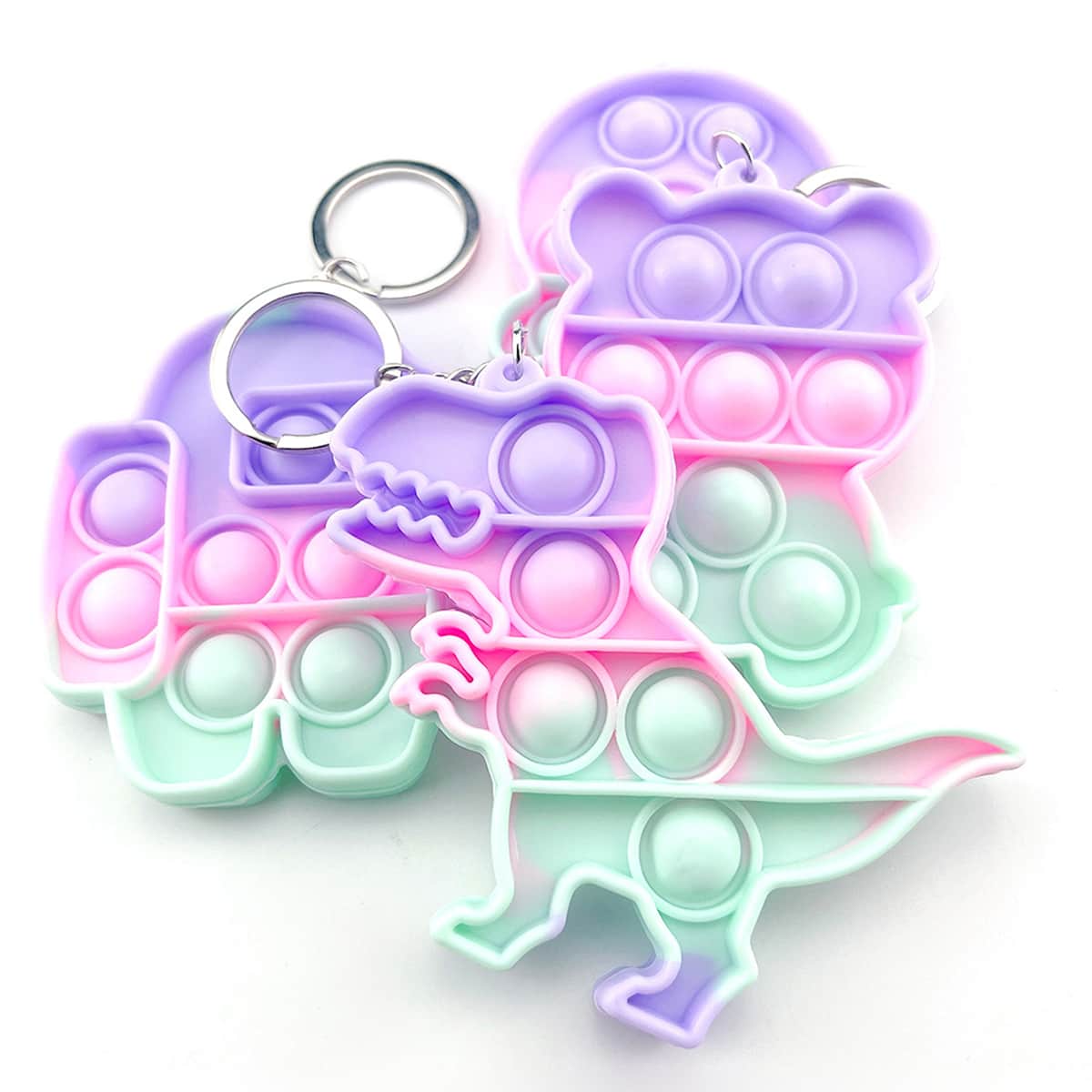 

1pc Random Cartoon Shaped Push Bubble Toy, Multicolor