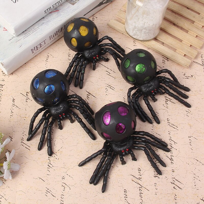 

2pcs Spider Squeeze Toy, Black