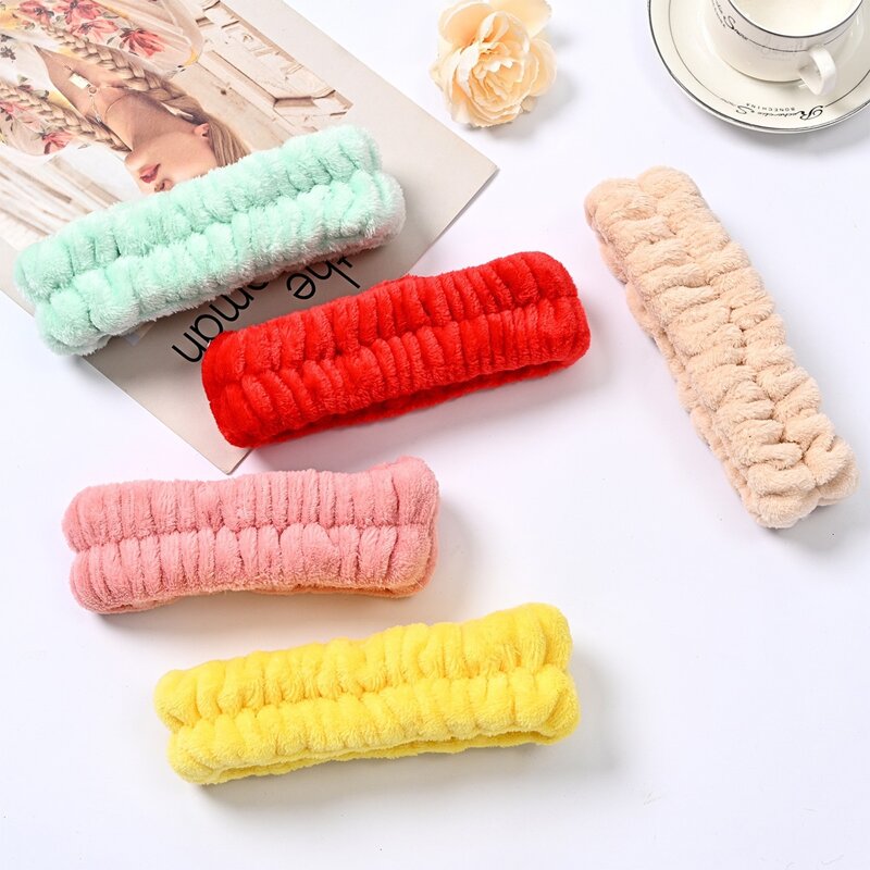 

1pc Random Color Bath Headband, Multicolor