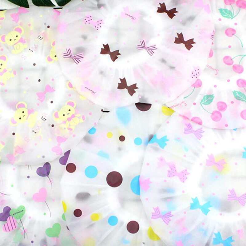 

1pc Random Cartoon Waterproof Shower Cap, Multicolor