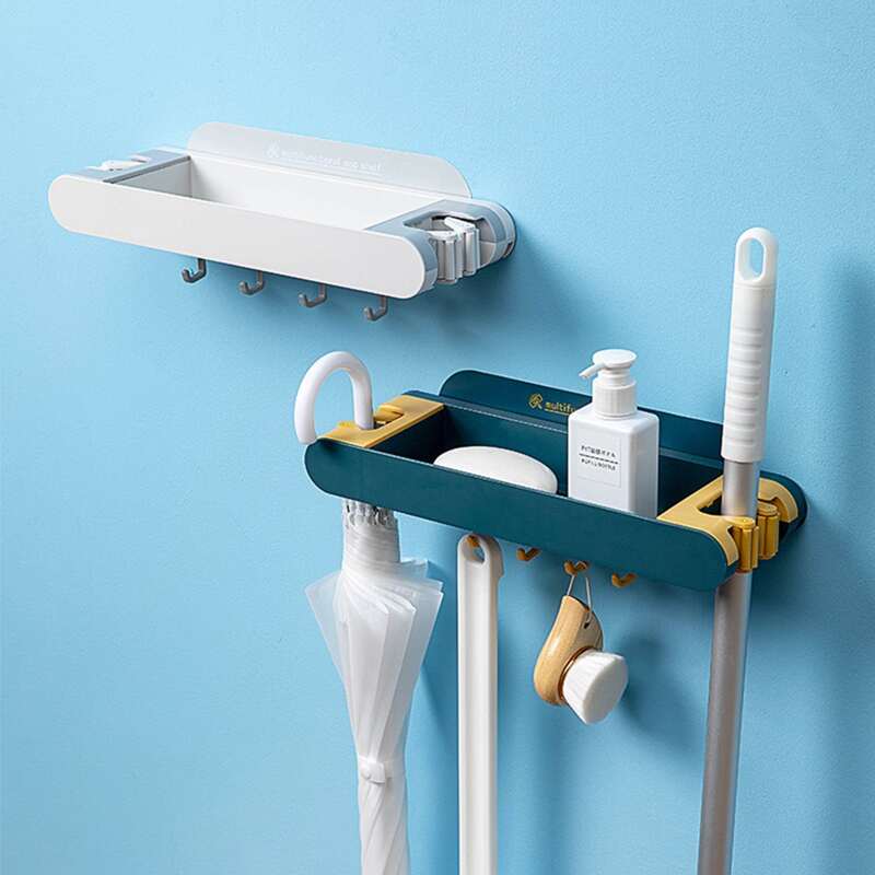 

1pc Wall Mounted Bath Storage Rack, Multicolor