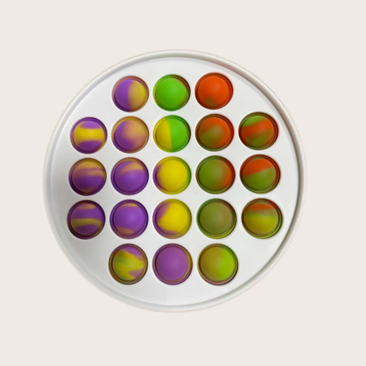 

1pc Random Geo Shaped Push Bubble Toy, Multicolor