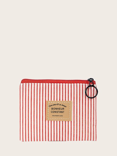 Model în dungi Fermoar În sus Pentru Femei Portofel Mini Portofel Poșetă Portofel Portofel pentru monede