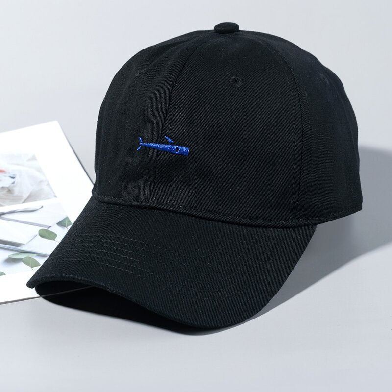 

Whale Embroidery Baseball Cap, Black