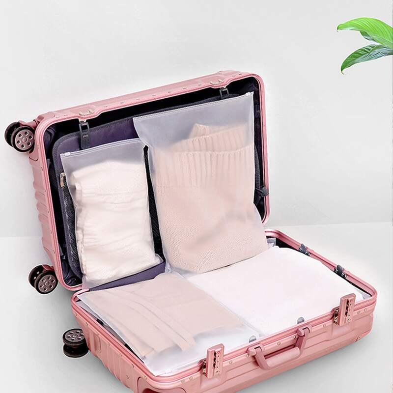 

10pcs Mixed Size Clothes Storage Bag, White