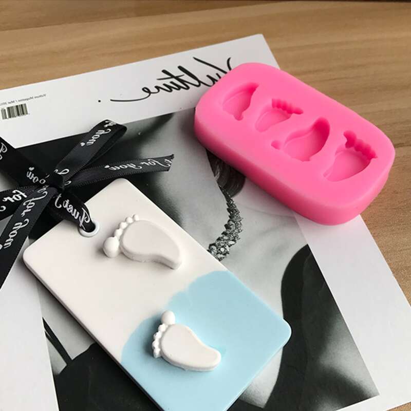 

1pc Foot Shaped Mold, Pink