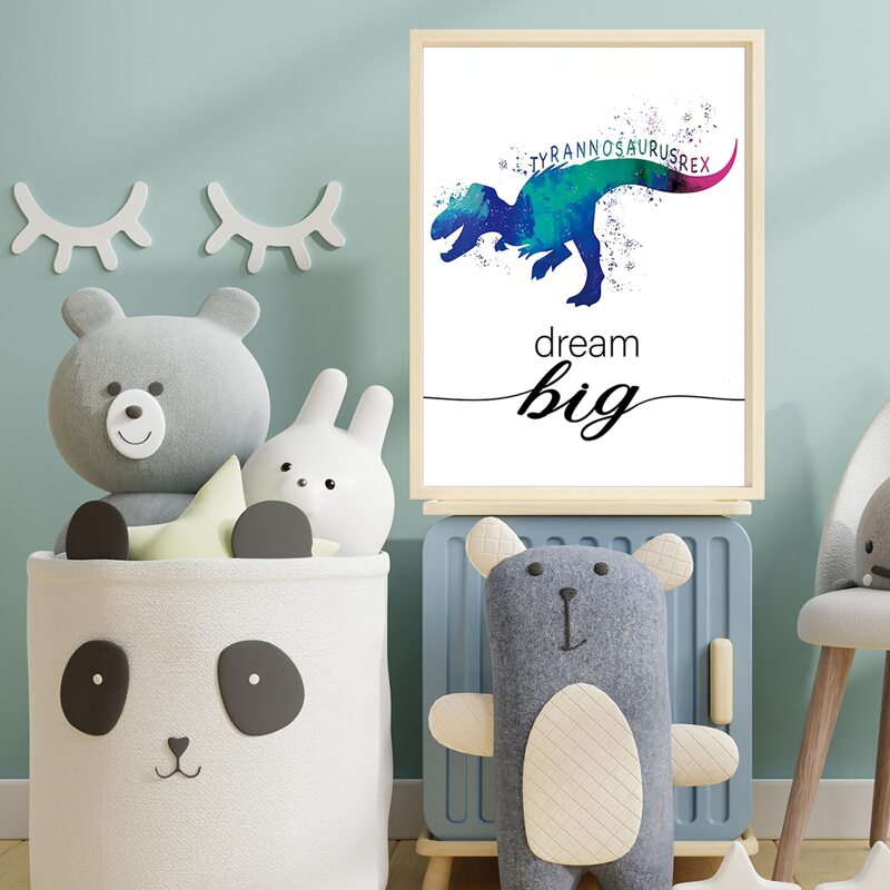 

Kids Cartoon Dinosaur Hanging Painting, Multicolor