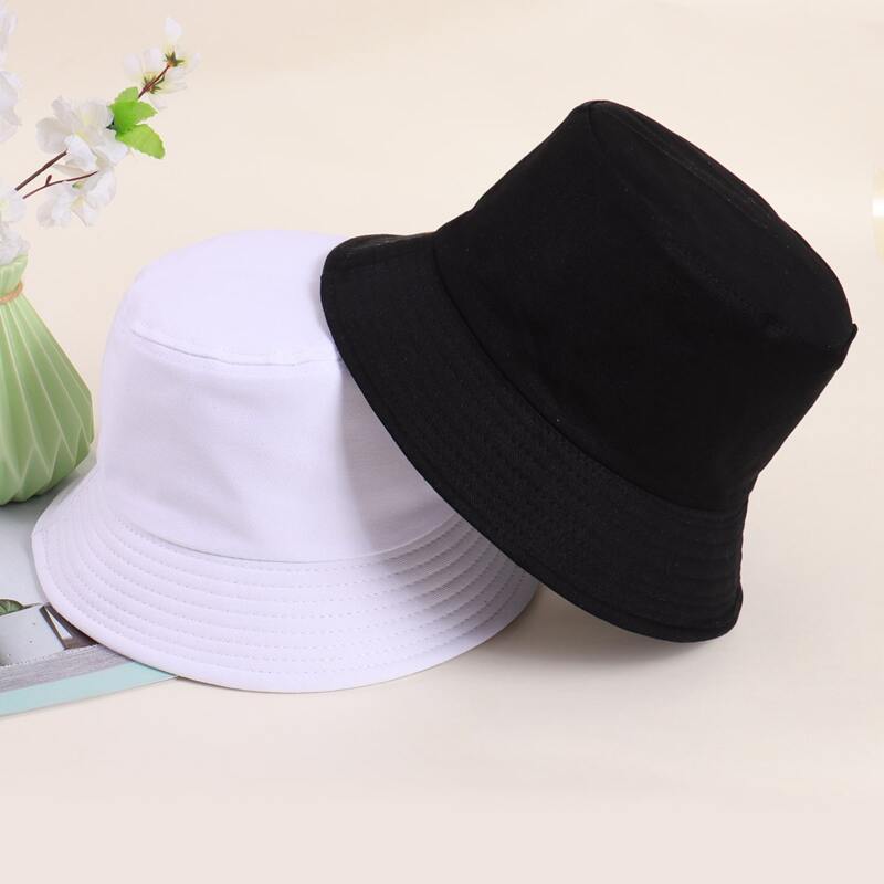 

2pcs Simple Bucket Hat, Multicolor