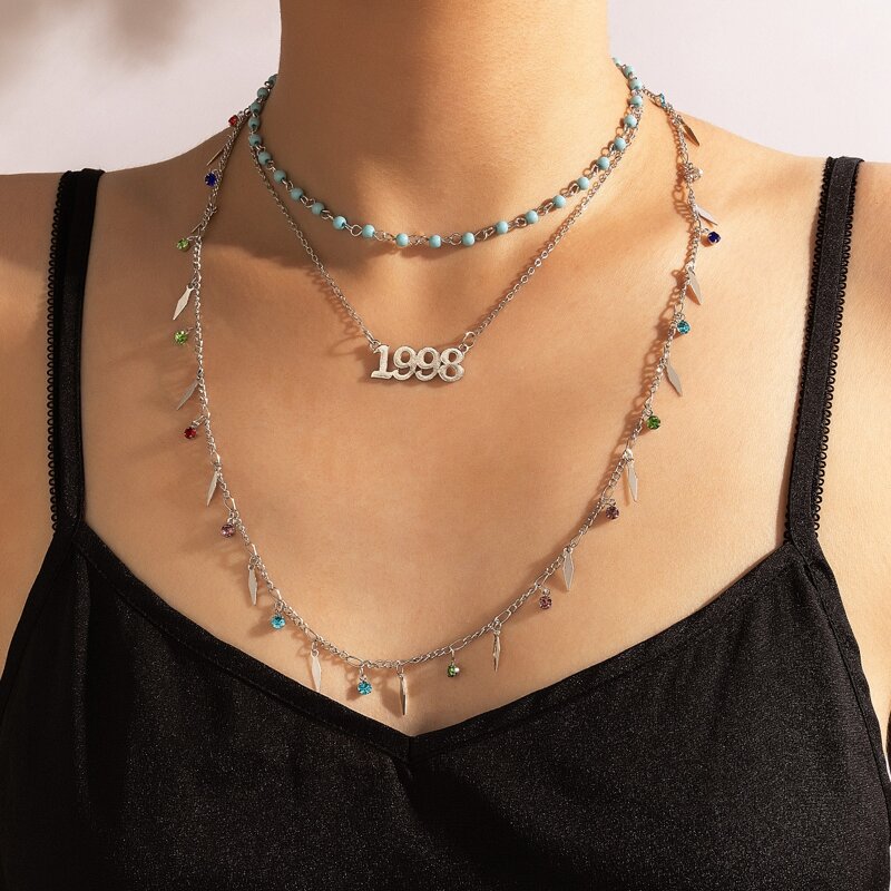 

Letter Layered Necklace, Silver