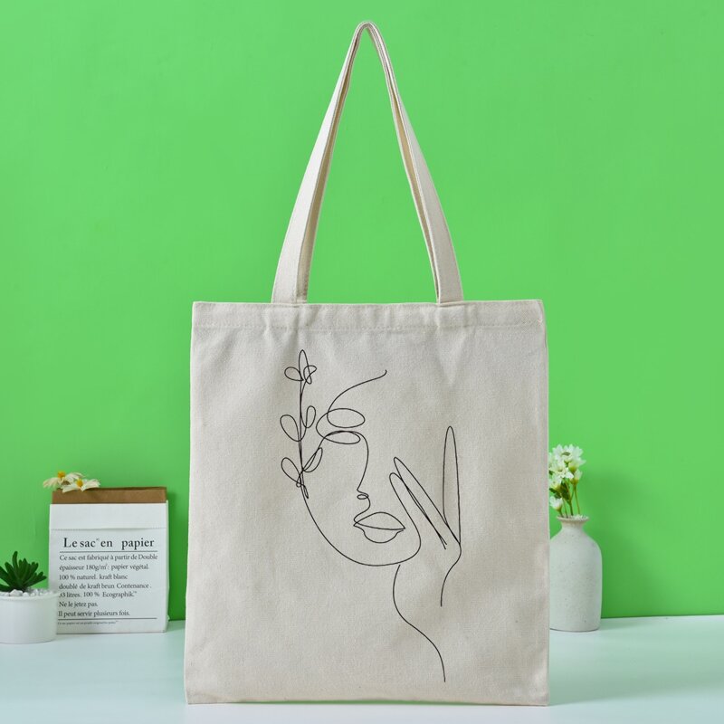 

Figure Graphic Shopper Bag, Beige
