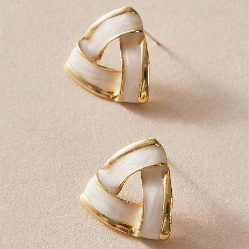 

Triangle Stud Earrings, Gold