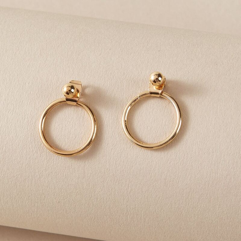 

Hollow Out Drop Earrings, Gold
