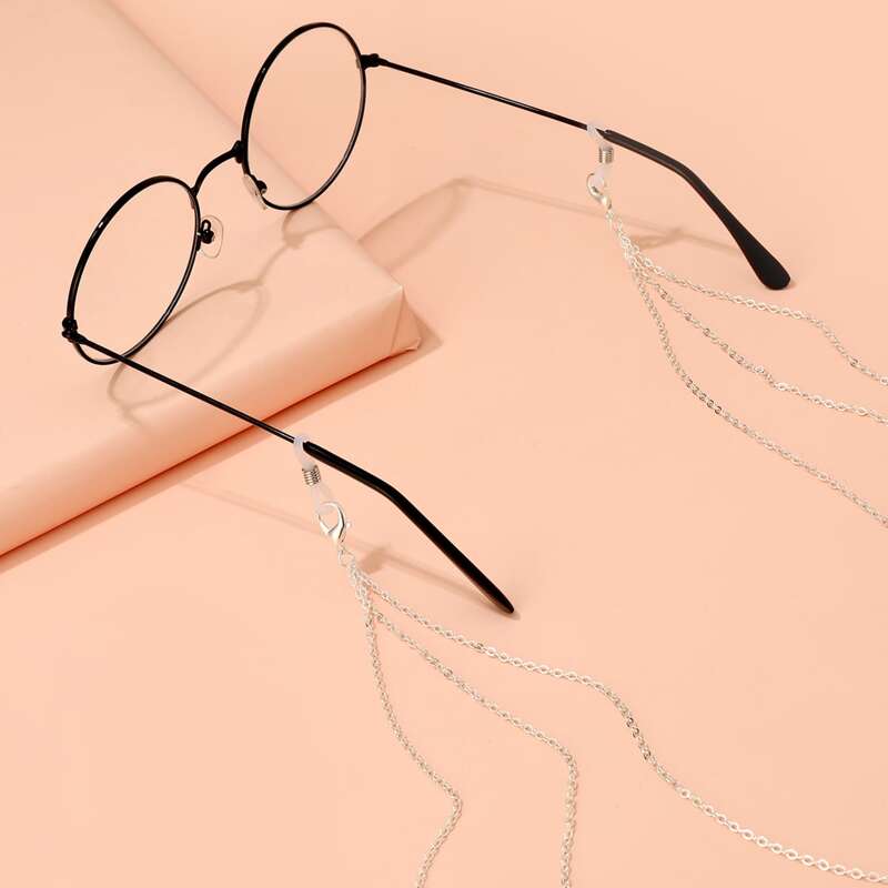 

Minimalist Layered Glasses Chain, Silver