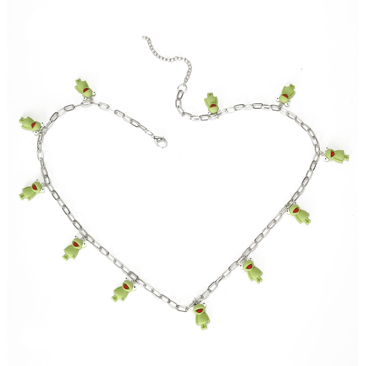 

Frog Decor Chain Belt, Silver