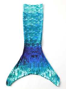 Baby Girl Mermaid Tail Skirt - Green - View 2