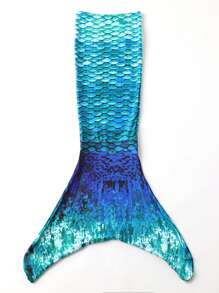 Baby Girl Mermaid Tail Skirt - Green - View 3