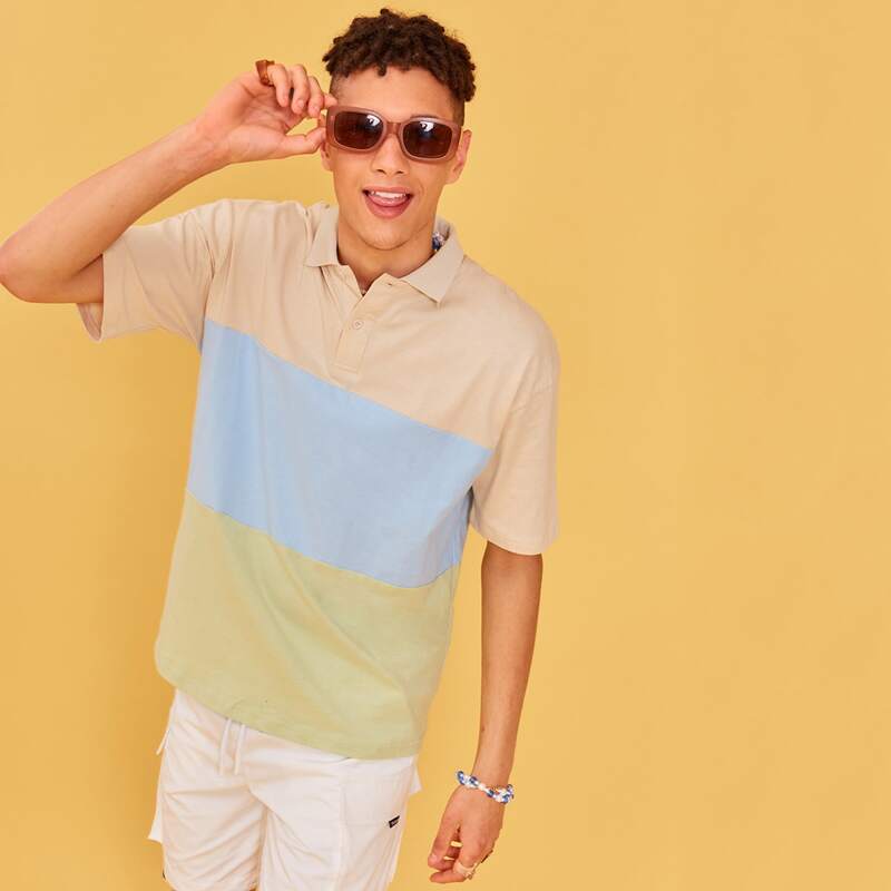 

Guys Colorblock Polo Shirt, Multicolor