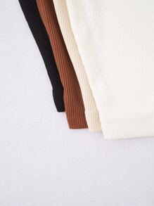 SHEIN Unity 4pcs Solid Tank Top - Multicolor - View 5