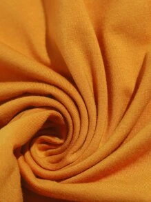 SHEIN EZwear 口号图案 T 恤 Beautiful Soul - 芥末黃 - 查看 5